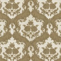 Обои Emiliana Parati Tekko New Винил на флизелине (1,06*10,05) Бронзовый/Белый, Дамаск/Цветы арт-20028T — фото 1, Обои для стен