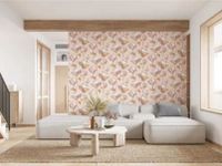 Обои Marburg Flora Винил на флизелине (0,53*10,05) Бежевый/Розовый/Белый, Цветы/Листья арт-47471 — фото 3, Обои для стен