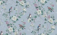 Обои Andrea Rossi Cheradi Винил на флизелине (1,06*10,05) Голубой/Зеленый, Птицы/Цветы арт-54396-5 — фото 1, Обои для стен
