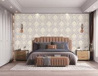 Обои Bernardo Bartalucci Carnazza Винил на флизелине (1,06*10) Серый, Дамаск арт-5058-2 — фото 2, Обои