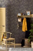 Обои Caselio Telas Винил на флизелине (0,53*10,05) Серый/Черный, Штукатурка арт-69879890 — фото 2, Обои