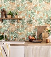 Товар: Обои Caselio Danae Винил на флизелине (53*10,05) Бежевый/Зеленый/Оранжевый, Листья арт-103631073 - фото 2 Обои Caselio Danae Винил на флизелине (53*10,05) Бежевый/Зеленый/Оранжевый, Листья арт-103631073 — фото 2, Обои