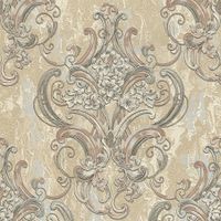Обои Decori-Decori Mirabilia Винил на флизелине (1,06*10,05) Бежевый, Дамаск арт-83419 — фото 1, Обои