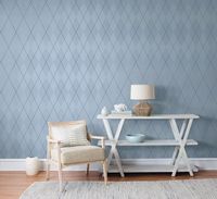 Обои Paper & Ink Navy Grey and White арт-BL72012 — фото 2, Обои