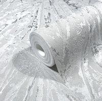 Обои Marburg Papis Loveday Винил на флизелине (0,7*10,05) Серый/Серебряный, Листья арт-33703 — фото 2, Обои