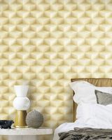 Обои Emiliana Parati Tekko New Винил на флизелине (1,06*10,05) Серый/Серебряный/Бежевый, Геометрия арт-20021T — фото 3, Обои для стен