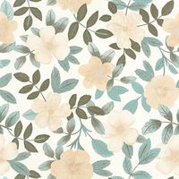 Обои Caselio Danae Винил на флизелине (53*10,05) Белый/Зеленый/Бежевый, Цветы арт-103626009 — фото 1, Обои