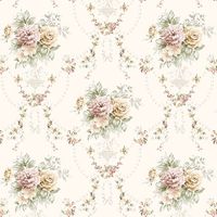 Обои Andrea Rossi Nisida Винил на флизилине (1,06*10) Бежевый/Разноцветный, Цветы арт-54323-3 — фото 1, Обои для стен