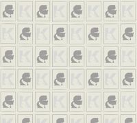 Обои AS Creation Karl Lagerfeld Винил на флизелине (0,53*10,05) Белый/Серый, Люди/Буквы арт-37842-2 — фото 1, Обои