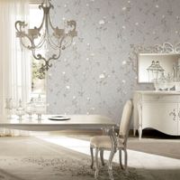 Обои Prima Italiana Colomba Винил на флизелине (1,06*10) Зеленый/Белый, Вензель/Цветы арт-80602 — фото 3, Обои