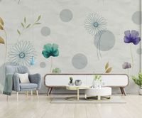 Панно Zambaiti Parati Satin Flowers IV Винил на флизелине (3*5,1) Бежевый/Серый/Коричневый, Круги/Листья/Цветы арт-Z66887 — фото 2, Обои