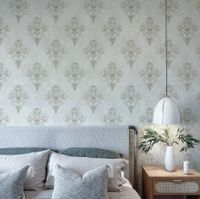 Обои Wiganford by Solo Lunman Винил на флизелине (1,06*10,05) Белый/Золото, Дамаск/Мрамор арт-ER2701 — фото 2, Обои