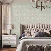 Обои Bernardo Bartalucci Carnazza Винил на флизелине (1,06*10) Голубой, Дамаск арт-5053-4 — фото 2, Обои