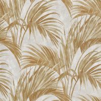 Обои Zambaiti Parati Satin Flowers IV Винил на флизелине (0,53*10,05) Бежевый/Коричневый/Золото, Листья арт-Z66826 — фото 1, Обои для стен