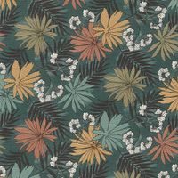 Обои RASCH Denzo II Винил на флизелине (0,53*10,05) Зеленый/Разноцветный, Цветы арт-463378 — фото 1, Обои для стен