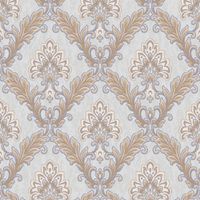 Обои Roberto Borzagi King Винил на флизелине (1,06*10) Коричневый/Серый, Дамаск арт-90118-7 — фото 1, Обои для стен