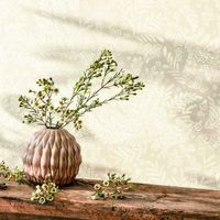 Обои Caselio Flower Power Винил на флизелине (0,53*10,05) Бежевый, Листья арт-101891010 — фото 2, Обои для стен