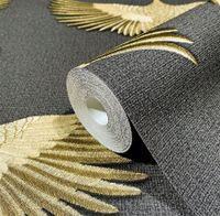 Обои Marburg Otaru Винил на флизелине (1,06*10,05) Серый/Черный/Золото, Птицы арт-34582 — фото 5, Обои