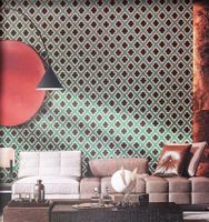 Обои Bernardo Bartalucci Coco Флизелин (1,06*10,05) Бирюзовый/Зеленый, Орнамент арт-5086-7 — фото 3, Обои для стен