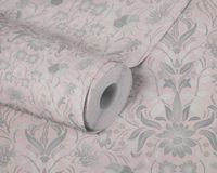 Обои AS Creation Maison Charme Винил на флизелине (0,53*10,05) Розовый/Серый/Белый, Птицы/Цветы арт-39075-2 — фото 4, Обои