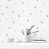 Обои Andrea Rossi Nisida Винил на флизилине (1,06*10) Бирюзовый, Цветы арт-54321-4 — фото 2, Обои для стен