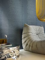 Обои Marburg Papis Loveday Винил на флизелине (0,7*10,05) Синий/Золото, Линии/Полоса/Рогожка арт-33747 — фото 4, Обои для стен