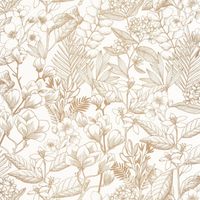 Обои Caselio Flower Power Винил на флизелине (0,53*10,05) Бежевый, Цветы арт-101852010 — фото 1, Обои для стен