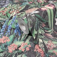 Обои Marburg Flora Винил на флизелине (0,53*10,05) Черный/Фиолетовый/Серый/Зеленый, Цветы/Листья/Штукатурка арт-47475 — фото 4, Обои