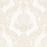 Обои Roberto Borzagi King Винил на флизелине (1,06*10) Белый, Дамаск арт-90115-1 — фото 1, Обои для стен