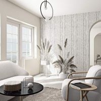 Обои Marburg Travertino Винил на флизелине (1,06*10,05) Белый/Серый, Под камень арт-33052 — фото 6, Обои