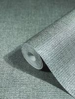 Обои Marburg Natural Opulence Винил на флизелине (0,7*10,05) Серый/Бирюзовый, Рогожка арт-33219 — фото 2, Обои