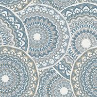 Обои Andrea Rossi Nisida Винил на флизилине (1,06*10) Синий/Бирюзовый, Геометрия/Абстракция арт-54325-6 — фото 1, Обои для стен