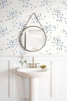 Обои Paper & Ink Navy Grey and White арт-BL70418 — фото 2, Обои