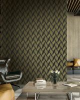 Обои Emiliana Parati Tekko New Винил на флизелине (1,06*10,05) Черный/Золото, Абстракция арт-20044T — фото 3, Обои