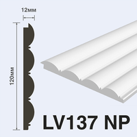 Декоративная панель HIWOOD 2700x120x12 мм арт-LV137 NP — фото 1, Панели