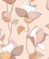 Обои Marburg Flora Винил на флизелине (0,53*10,05) Бежевый/Розовый/Белый, Цветы/Листья арт-47471 — фото 1, Обои для стен