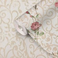 Товар: Обои Prima Italiana Colomba Винил на флизелине (1,06*10) Бежевый/Зеленый/Розовый, Вензель/Цветы арт-80604 - фото 3 Обои Prima Italiana Colomba Винил на флизелине (1,06*10) Бежевый/Зеленый/Розовый, Вензель/Цветы арт-80604 — фото 3, Обои для стен