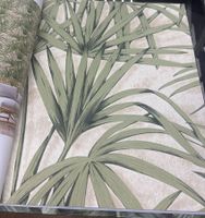 Обои Zambaiti Parati Savana Винил на флизелине (0,53*10,05) Бежевый/Зеленый, Листья/Шкура арт-77543 — фото 2, Обои