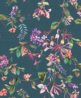 Обои Marburg Flora Винил на флизелине (0,53*10,05) Синий/Розовый/Зеленый, Листья/Цветы арт-47454 — фото 1, Обои для стен
