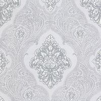 Обои Decori-Decori Mirabilia Винил на флизелине (1,06*10,05) Серый, Дамаск арт-83413 — фото 1, Обои
