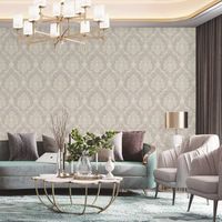 Обои Bernardo Bartalucci Carnazza Винил на флизелине (1,06*10) Серый, Дамаск арт-5053-3 — фото 2, Обои