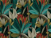 Панно Zambaiti Parati Satin Flowers IV Винил на флизелине (3*5,1) Разноцветный, Листья арт-Z66870 — фото 1, Обои для стен