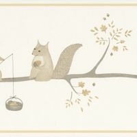 Бордюр детский Casadeco Rose Nino Винил на флизелине (0,23*5) Бежевый, Животные/Деревья арт-85621064 — фото 3, Обои для стен