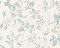 Обои AS Creation Hygge Винил на флизелине (0,53*10,05) Белый/Бежевый/Бирюзовый, Листья арт-36397-2 — фото 1, Обои