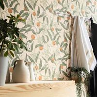 Обои Caselio Danae Винил на флизелине (53*10,05) Бежевый/Зеленый/Желтый, Листья/Фрукты арт-103617020 — фото 4, Обои