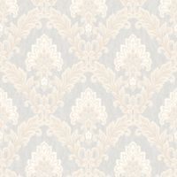 Обои Roberto Borzagi King Винил на флизелине (1,06*10) Серый/Бежевый, Дамаск арт-90118-4 — фото 1, Обои для стен