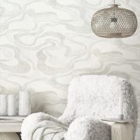 Обои Marburg Kumano Винил на флизелине (1,06*10,05) Белый/Серый, Абстракция/Рогожка арт-34584 — фото 2, Обои