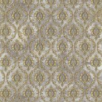 Обои Decori-Decori Carrara 2 Винил на флизелине (1,06*10,05) Серый/Золотой, Дамаск арт-83652 — фото 1, Обои для стен