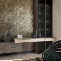 Обои Marburg Kumano Винил на флизелине (1,06*10,05) Бронзовый/Зеленый, Листья арт-34563 — фото 2, Обои для стен