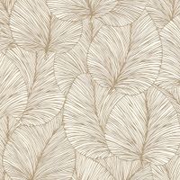 Обои RASCH Denzo II Винил на флизелине (0,53*10,05) Бежевый, Листья арт-456622 — фото 1, Обои
